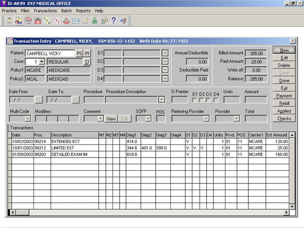 GCS MedOffice Screenshot